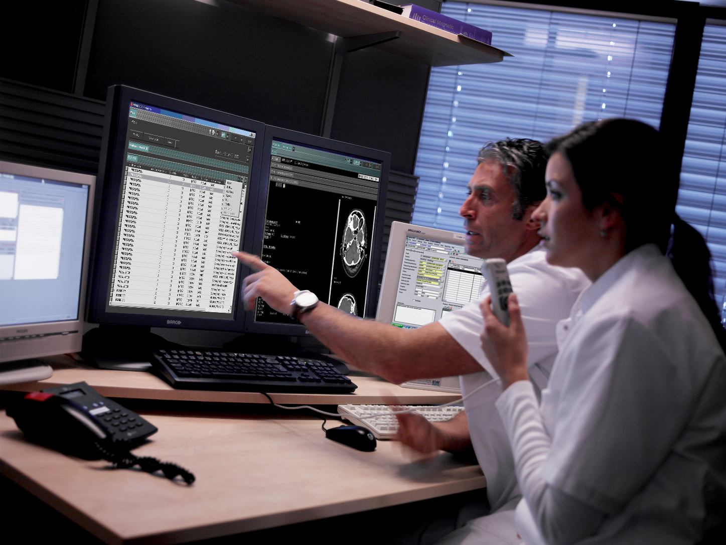 radiology reading room desk