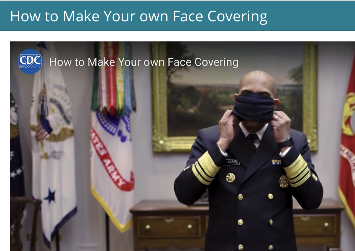 cdc face covering recommendations