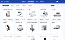 Networked medical devices at a health care provider and their vulnerability to cyber attack, as seen in a screenshot of a display created by the Medigate platform